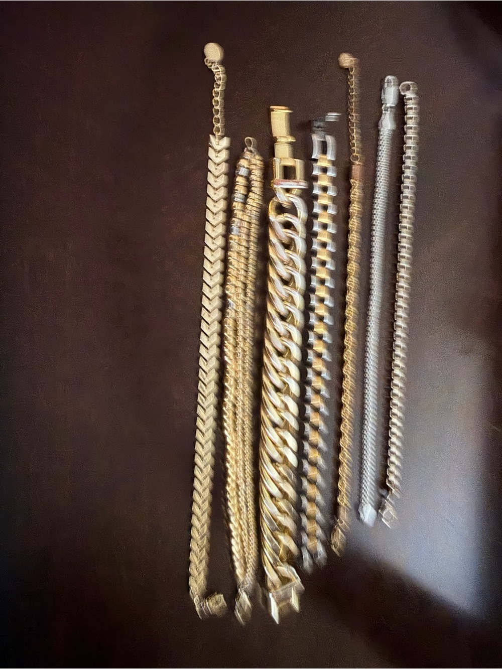 Uncommon James Gold Tone Mixed Chain Bracelet Set
